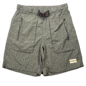 Howler Bros Mens Nylon Hiking Shorts 33 Triangle Pattern Elastic Waist Belted